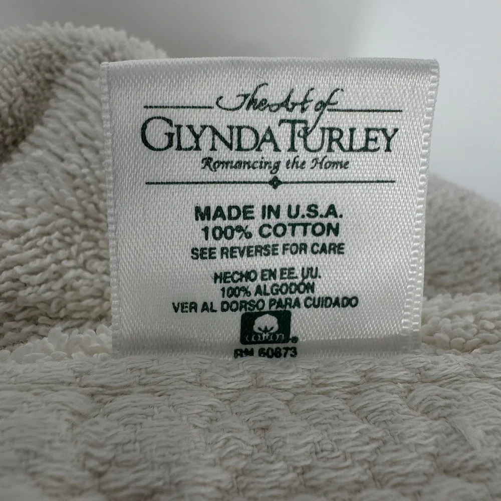 Vintage Glynda‎ Turley Purple Rose Floral Cotton Bath Towel 47x26 Made in USA